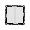 Interrupteur double d'escalier Simon 55 WMDL-TW6-2-114 (module) 10 AX, 250 V~, connecteurs rapides ; gris clair mat