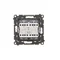 Interrupteur double d'escalier Simon 55 WMDL-TW6-2-149 (module) 10 AX, 250 V~, connecteurs rapides ; noir mat