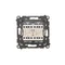Interrupteur double d'escalier Simon 55 WMDL-TW6-2X-116 sans pictogramme (module) 10 AX, 250 V~, connecteurs rapides ; graphite mat
