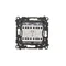 Interrupteur double d'escalier Simon 55 WMDL-TW6-2X-149 sans pictogramme (module) 10 AX, 250 V~, connecteurs rapides ; noir mat