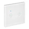 Interrupteur double encastré Wi-Fi Tuya Smart Home, blanc