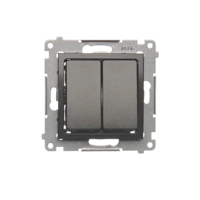 Interrupteur double volet (module) 230V, connecteurs rapides. , anthracite métallique