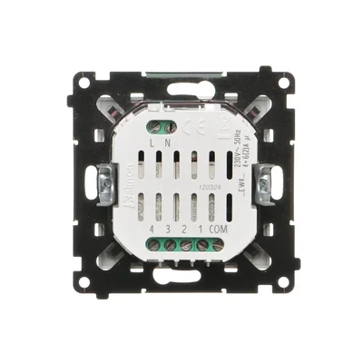 Interrupteur électronique 4 voies Simon 55 WMDL-TEW4-111 avec bouton-poussoir ou minuterie, pour la commande indépendante de 4 circuits, 230 V (module) ; blanc mat