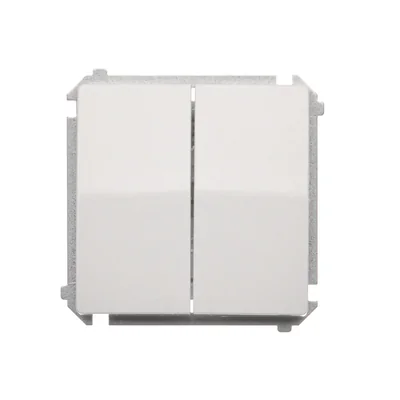 Interrupteur escalier double avec rétroéclairage (module) 10A 250V bornes à vis blanc