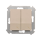 Interrupteur escalier double (module) 10A 230V crème bornes à vis