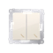 Interrupteur escalier double (module) 10A 230V crème bornes à vis