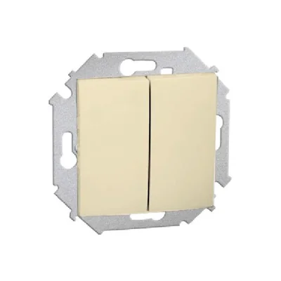 Interrupteur escalier double (module) 10A 250V beige bornes à vis