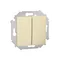 Interrupteur escalier double (module) 10A 250V beige bornes à vis