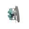 Interrupteur escalier double (module) 10A 250V bornes à vis inox (métallique)
