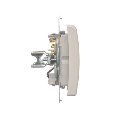 Interrupteur hôtel double -2Z avec rétro-éclairage. Courant nominal 10A (module) blanc