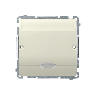 Interrupteur hôtel double avec rétro-éclairage, 2x10A, beige