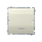 Interrupteur hôtel double avec rétro-éclairage, 2x10A, beige