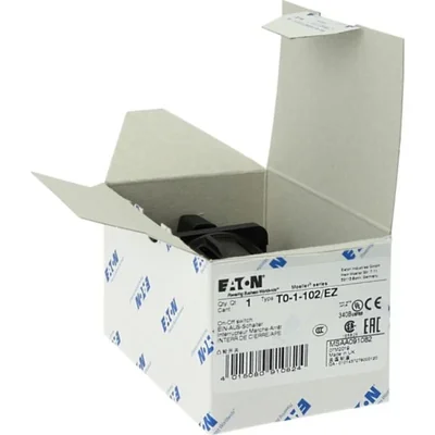 Interrupteur marche/arrêt T0-1-102/EZ, 2 pôles, 20 A, 90°, montage en surface 22,3 mm, bouton noir, sans verrouillage