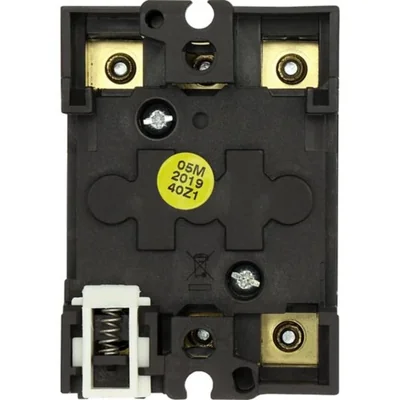 Interrupteur principal P1-25/V/SVB, tripolaire, 25 A, fonction d'arrêt d'urgence, verrouillable par cadenas en position Arrêt, montage à distance, poignée rouge/jaune avec fonction de verrouillage par cadenas