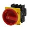 Interrupteur principal P1-40/EA/SVB, tripolaire, 40 A, montage en saillie, bouton rouge-jaune avec cadenas