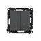 Interrupteur rétroéclairé par LED Simon 55 WMDL-0108xx-149 - rétroéclairage indépendant pour chaque touche (module) 10 AX, 250 V~, connecteurs rapides ; noir mat