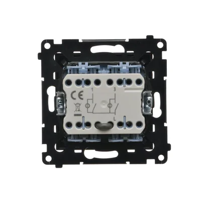 Interrupteur rétroéclairé par LED Simon 55 WMDL-0108xx-149 - rétroéclairage indépendant pour chaque touche (module) 10 AX, 250 V~, connecteurs rapides ; noir mat