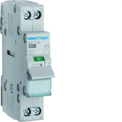 Interrupteur-sectionneur avec lampe de signalisation 2P 16A
