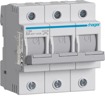 Interrupteur-sectionneur Fusible D02 3P 63A