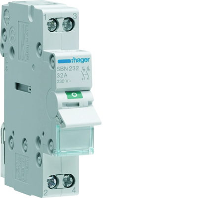Interrupteur-sectionneur modulaire, 2P 32A