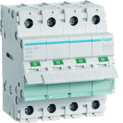 Interrupteur-sectionneur modulaire 4P 100A