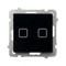 Interrupteur tactile double escalier/double croix SONATA TOUCH avec rétroéclairage - verre noir