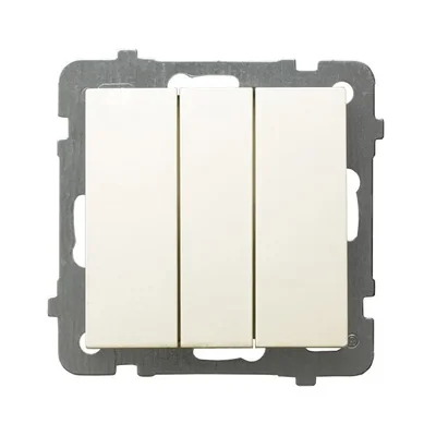 Interrupteur triple normalement ouvert AS écru