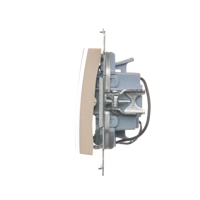 Interrupteur triple SIMON 54 avec rétroéclairage LED (module) 10AX 230V crème