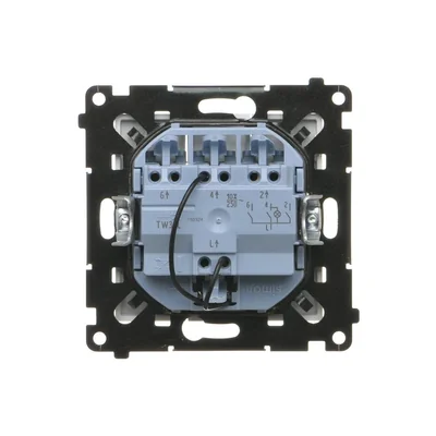 Interrupteur triple Simon 55 WMDL-031xx4-0111 avec éclairage LED (module) 10 AX, 250 V~, connecteurs rapides ; blanc mat