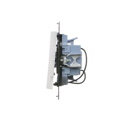 Interrupteur triple Simon 55 WMDL-031xx4-0111 avec éclairage LED (module) 10 AX, 250 V~, connecteurs rapides ; blanc mat