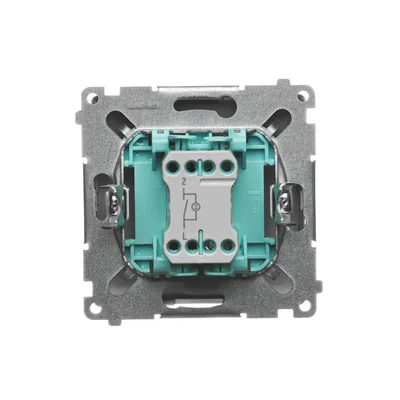 Interrupteur unipolaire avec éclairage (module) 10A 250V satiné (métallique)