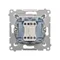 Interrupteur unipolaire avec rétroéclairage LED (module) 10A 250V connecteurs rapides argent (métallique)