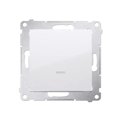 Interrupteur unipolaire avec rétroéclairage LED (module) 10A 250V connecteurs rapides blanc