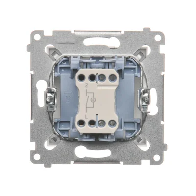 Interrupteur unipolaire avec rétroéclairage LED (module) 10A 250V connecteurs rapides blanc