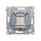 Interrupteur unipolaire avec rétroéclairage LED (module) 10A 250V connecteurs rapides blanc