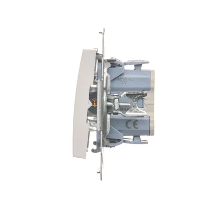 Interrupteur unipolaire avec rétroéclairage LED (module) 10A 250V connecteurs rapides blanc