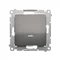 Interrupteur unipolaire avec rétroéclairage LED (module) 16A 250V anthracite (métallique)