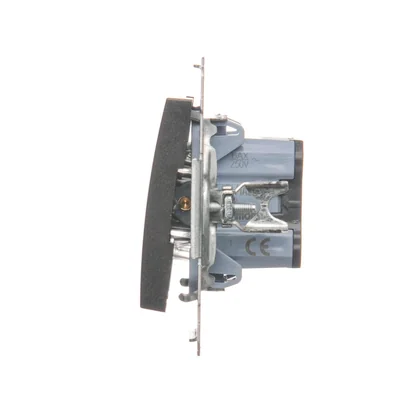 Interrupteur unipolaire avec rétroéclairage LED (module) 16A 250V anthracite (métallique)