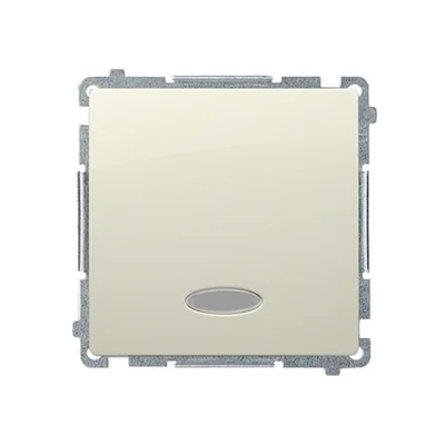 Interrupteur unipolaire avec rétroéclairage (module) 10A 250V beige