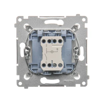 Interrupteur unipolaire avec signalisation LED (module) 10A 250V connecteurs rapides blanc