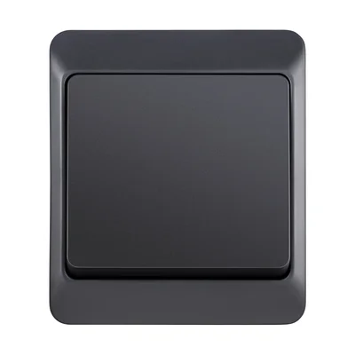Interrupteur unipolaire en saillie HERMES (interrupteur d'escalier) IP 44 - couleur anthracite