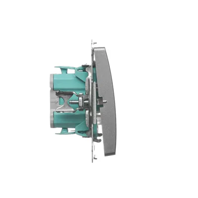 Interrupteur unipolaire (module) 10A 250V bornes à vis satin (métallique)