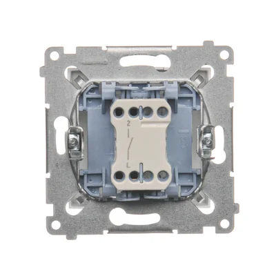 Interrupteur unipolaire (module) 10A 250V connecteurs rapides argent (métallique)
