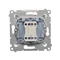 Interrupteur unipolaire (module) 10A 250V connecteurs rapides argent (métallique)