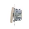 Interrupteur unipolaire (module) 10A 250V connecteurs rapides or (métallique)