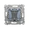 Interrupteur unipolaire (module) 16A 250V bornes à vis argent (métallique)