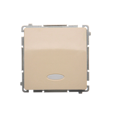 Interrupteur unipolaire (module) avec signalisation d'activation, 230V, beige