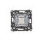 Interrupteur unipolaire Simon 55 WMDL-0102xx-143 (module) 10 AX, 250 V~, connecteurs rapides ; aluminium mat
