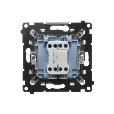 Interrupteur unipolaire Simon 55 WMDL-0105xx-111 avec éclairage LED (module), 10 AX, 250 V~, connecteurs rapides ; blanc mat