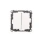 Interrupteur unipolaire Simon 55 WMDL-050X23-111 + bouton de fermeture – 2 touches (module) 16 AX, 250 V~, bornes filetées ; blanc mat
